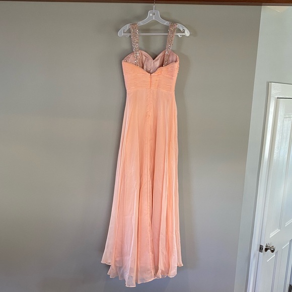 MacDuggal Peach/Pink Prom Dress - Picture 4 of 11